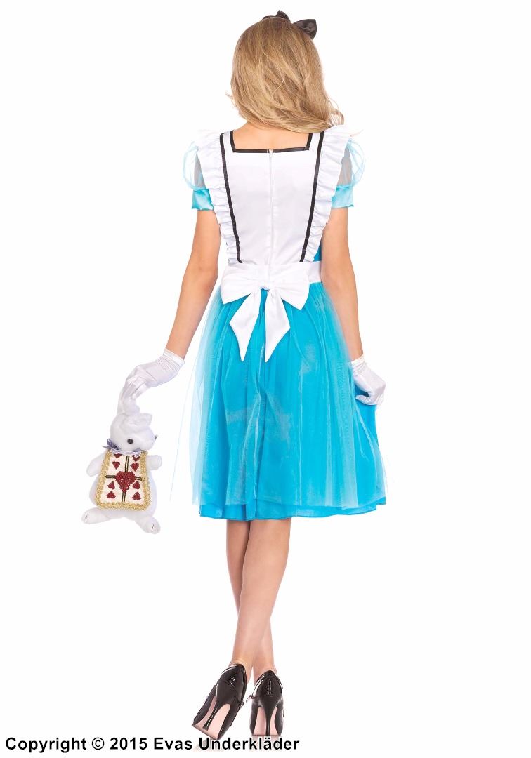 Alice im Wunderland, Kostüm-Kleid, Rüschen, Schürze, Puffärmel